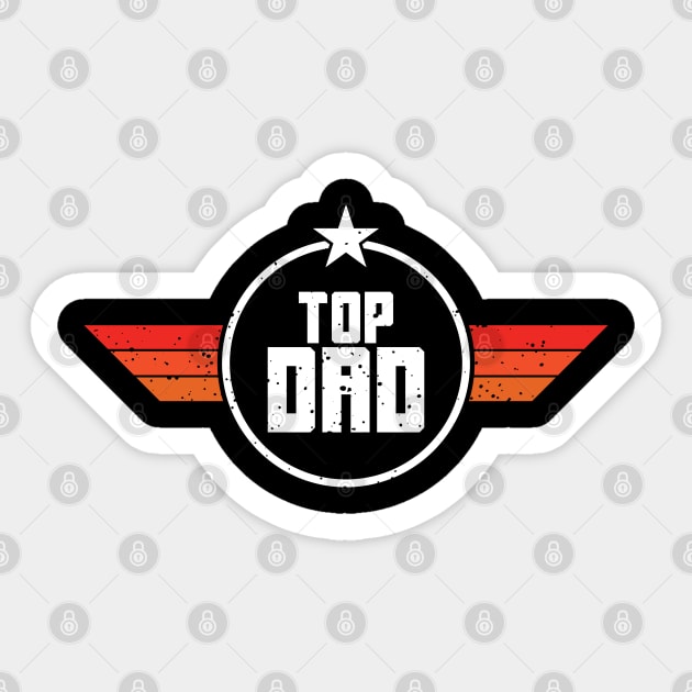 Top Dad Vintage Gift For Dad Sticker by TeeTypo